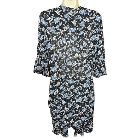 Veronica Beard Sean SILK Ruched Wrap Mini Dress NWT Size 0 - Picture 9 of 13